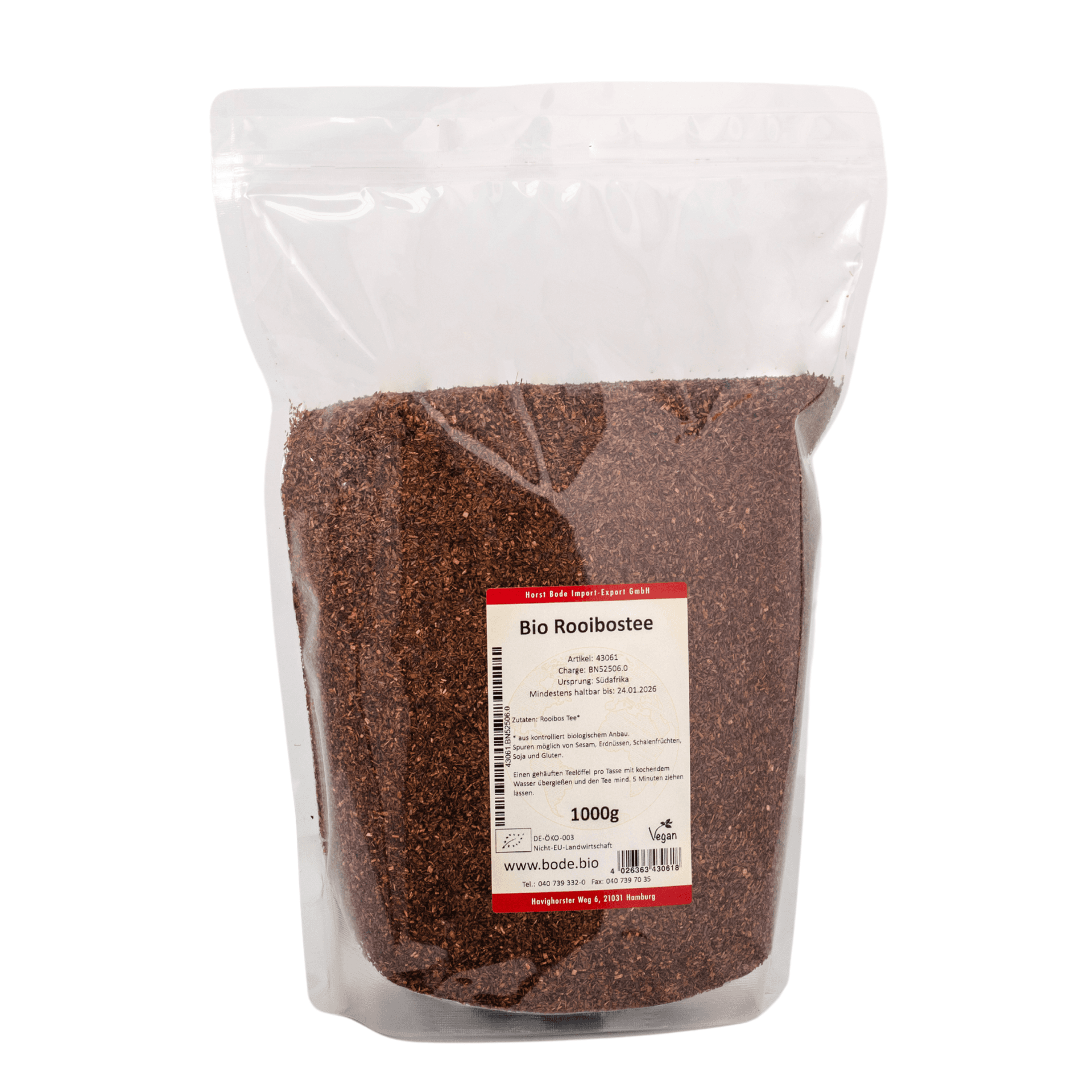 Ekologiczna herbata rooibos 1kg drobne krojenie