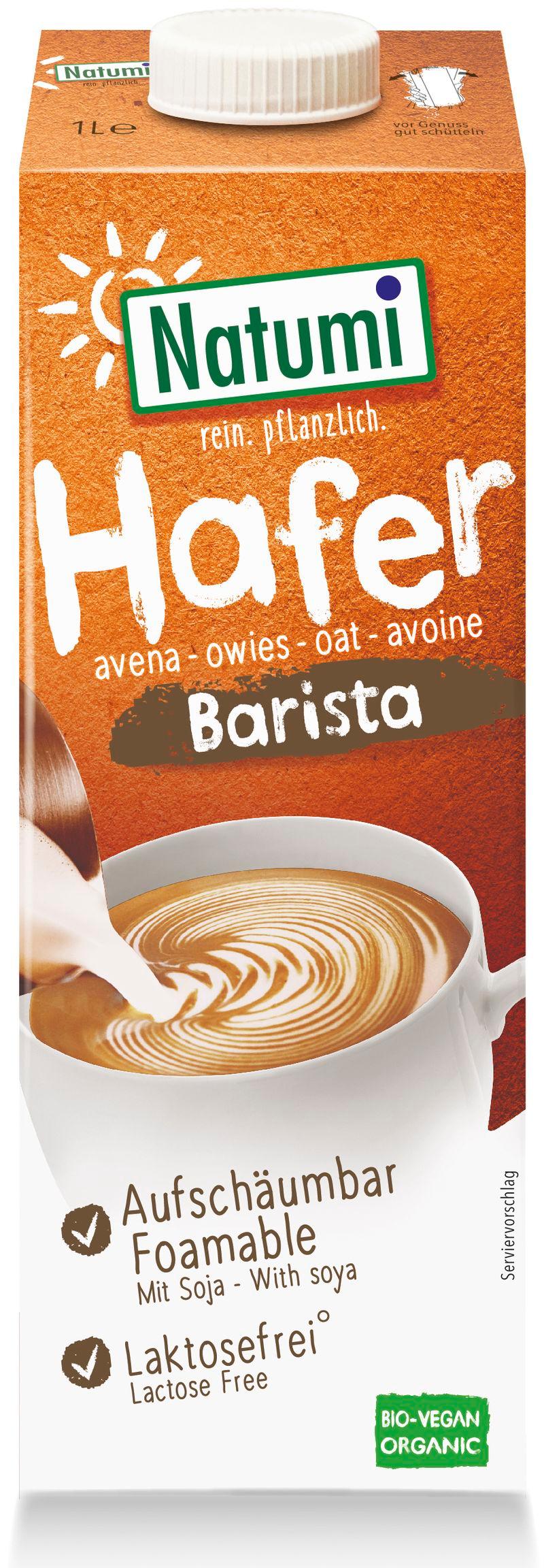 Napój z płatków owsianych Barista z soją niesłodzony Ekologiczny Natumi 8x1l