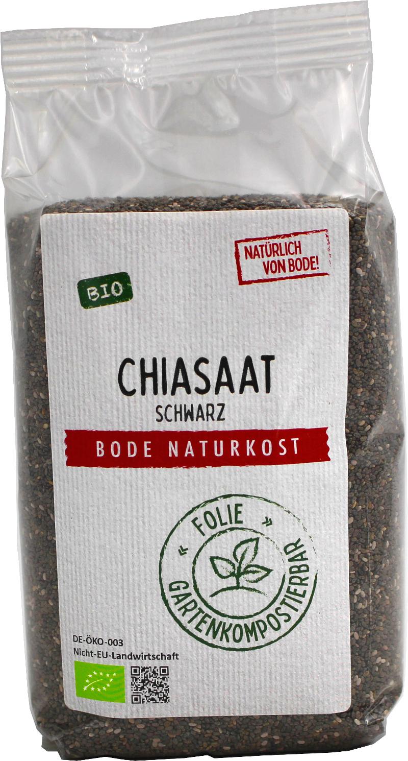 Czarne nasiona chia bio, worek kompostowany 500g