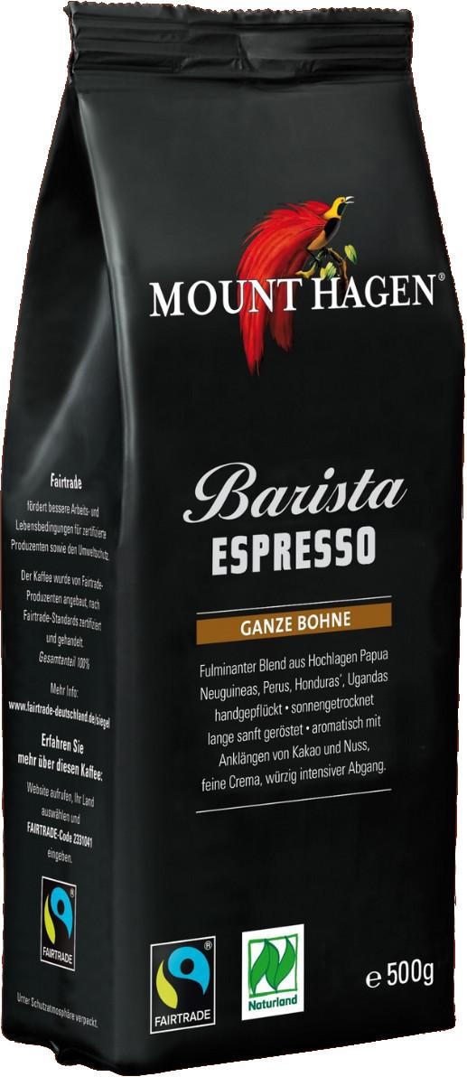 Ekologiczne ziarna kawy Espresso Barista bio Naturland Fairtrade Mount Hagen 6x500g