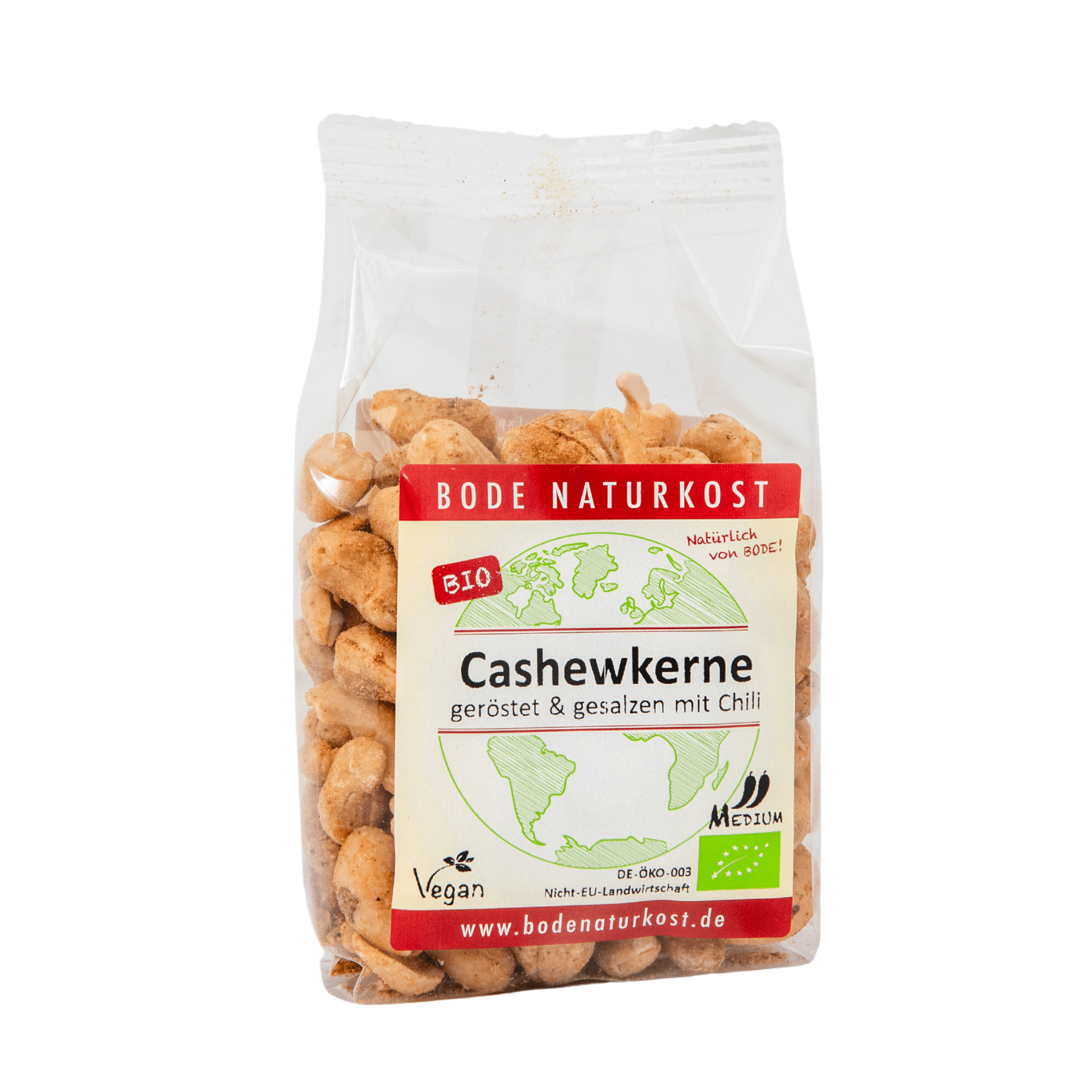 Prażone orzeszki nerkowca z solą i chili ekologiczny 6x150g