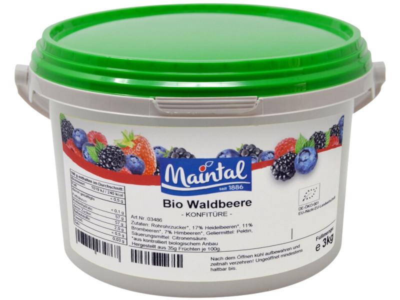 Ekologiczne powidla z jagód lesnych Maintal 3kg z niemieckim ekologicznym cukrem