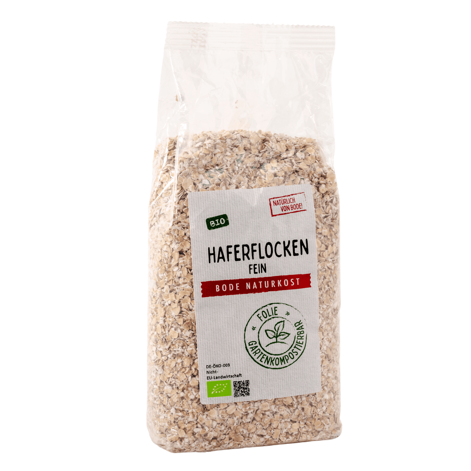 Delikatne platki owsiane bio, ekologicznie kompostowalna opakowanie 6x500g