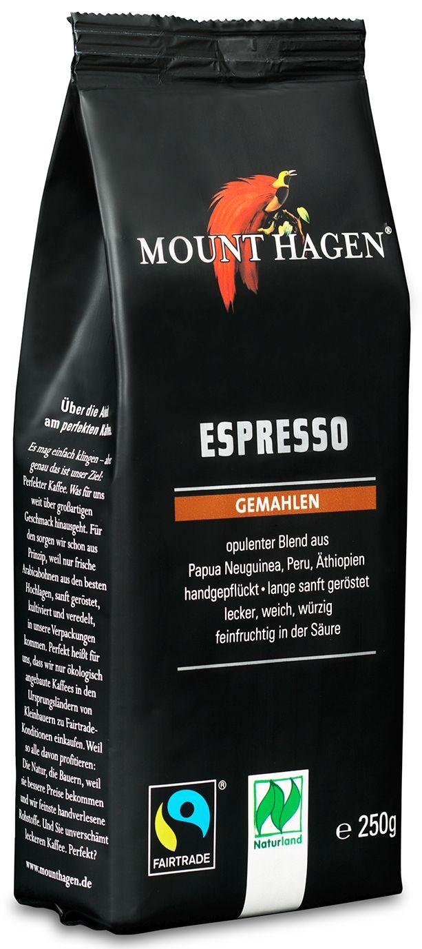 Mielony espresso ekologiczny Naturland Fairtrade Mount Hagen 6x250g Softpack