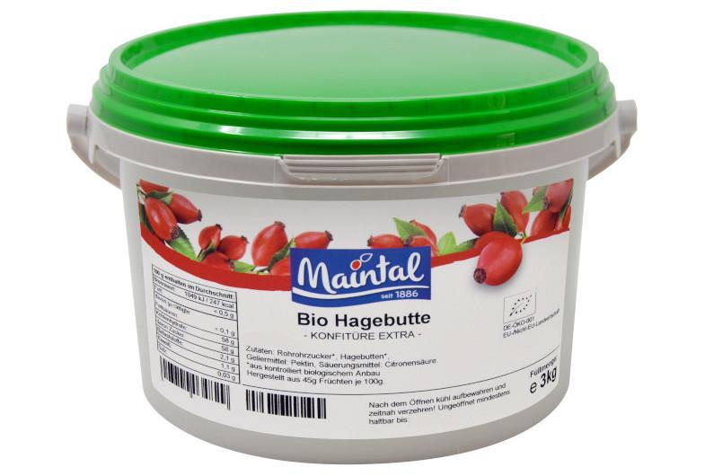 Ekologiczne powidla z rózy dzikiej Maintal 3kg z niemieckim ekologicznym cukrem