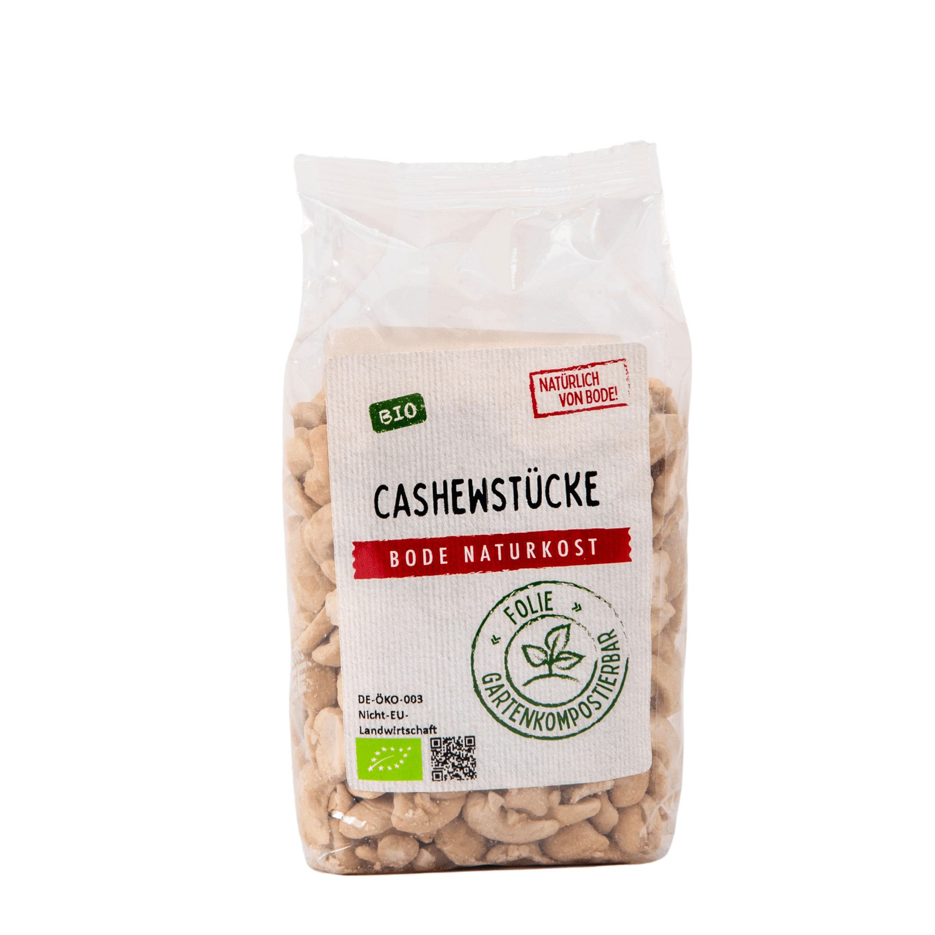 Ekologiczne kawałki orzechów kaju, worek kompostowany 6x200g