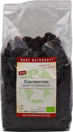 Cranberries słodzone sokiem jabłkowym bio 1kg