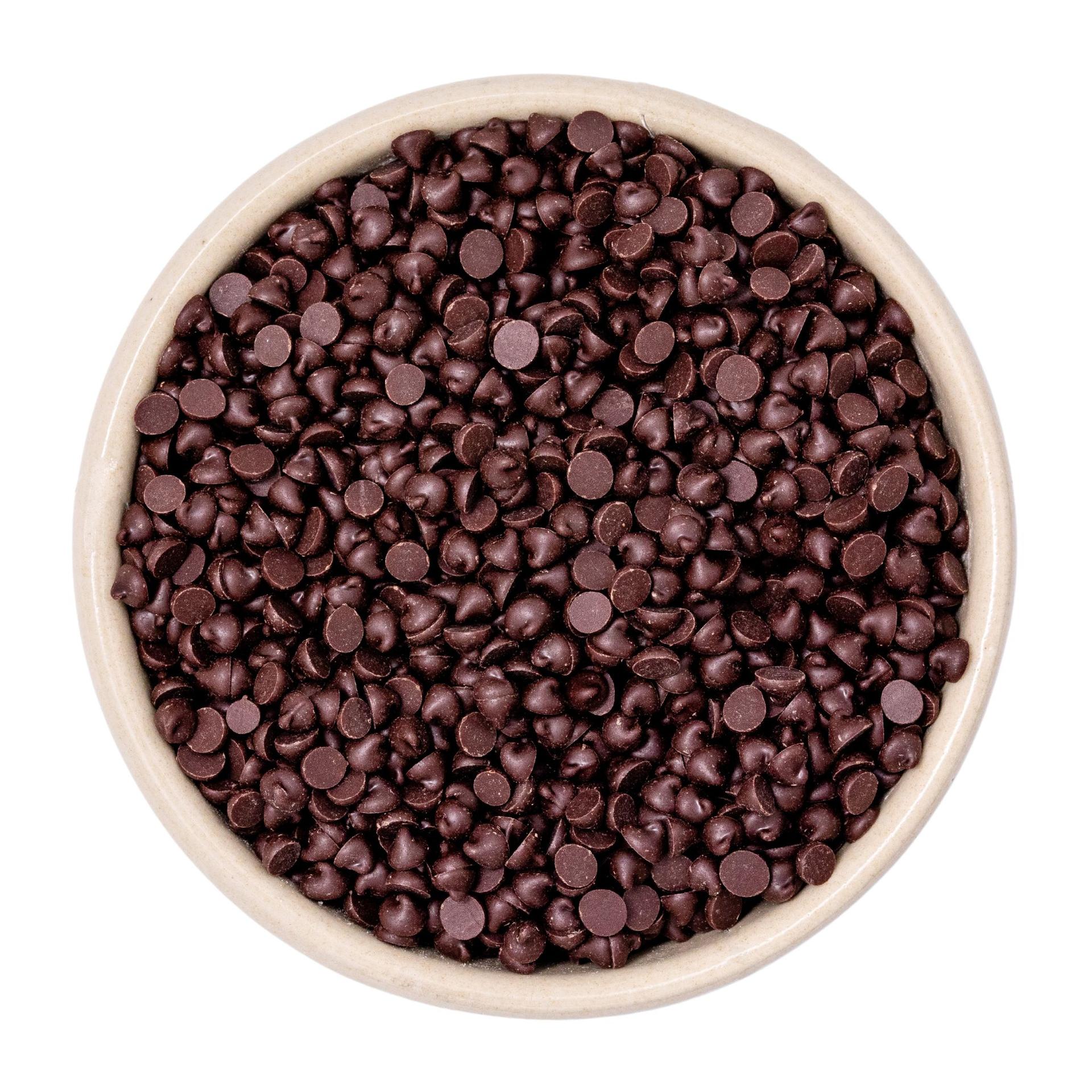 Dropsy czekolady gorzkiej 3-5mm bio 10kg
