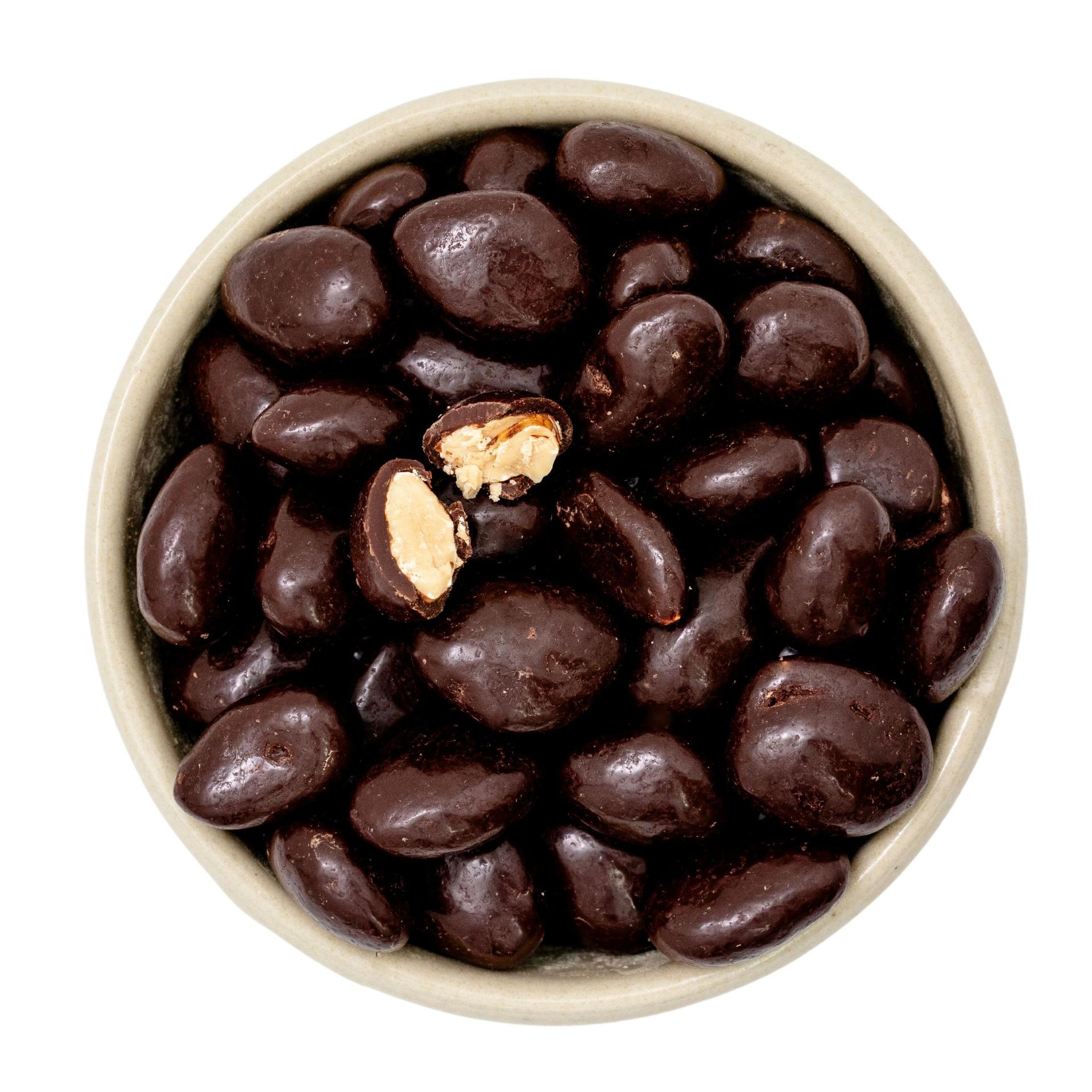 Migdaly prazone w czekoladzie gorzkiej Ekologiczny Fairtrade 5kg