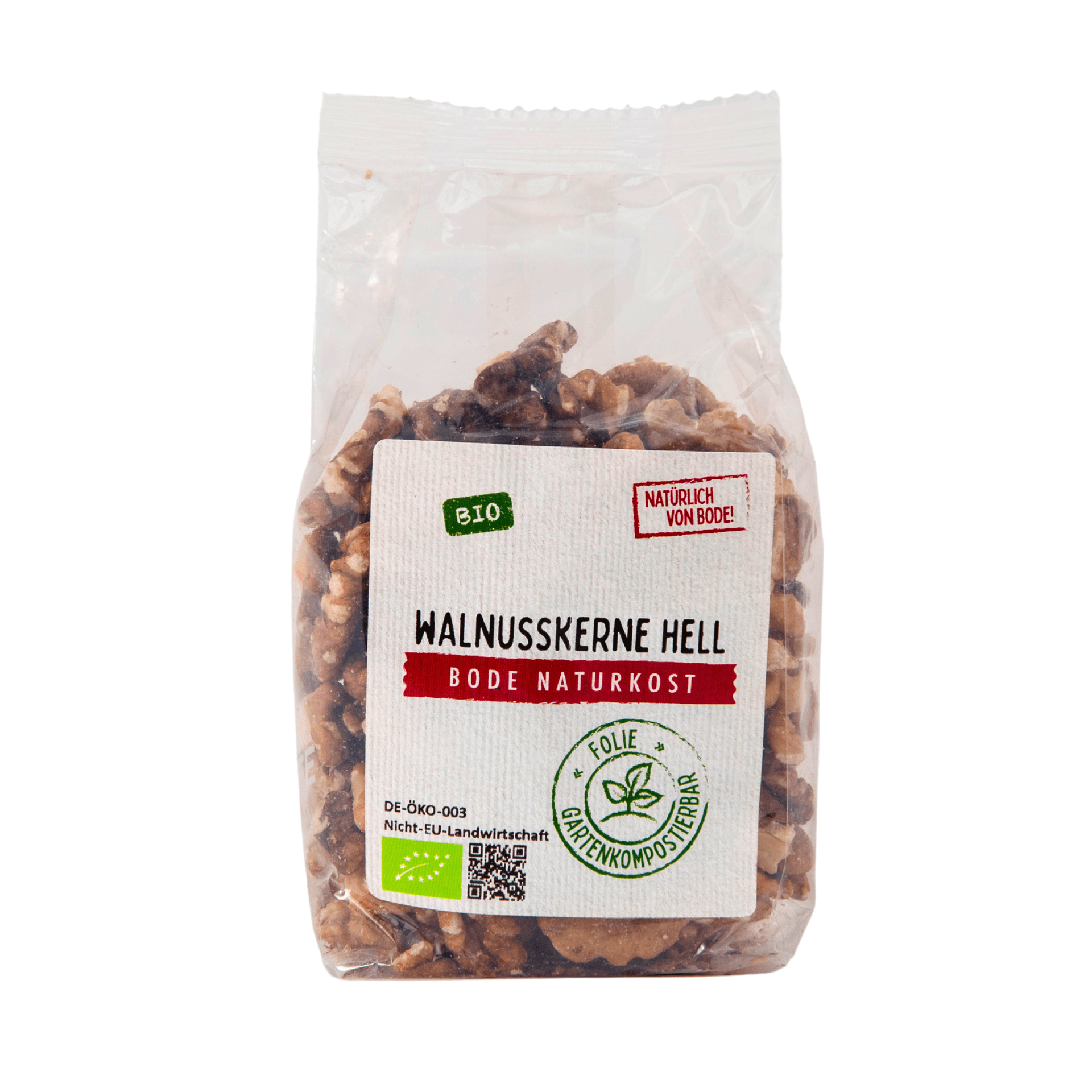Jasne orzechy wloskie bio, worek kompostowany 6x125g