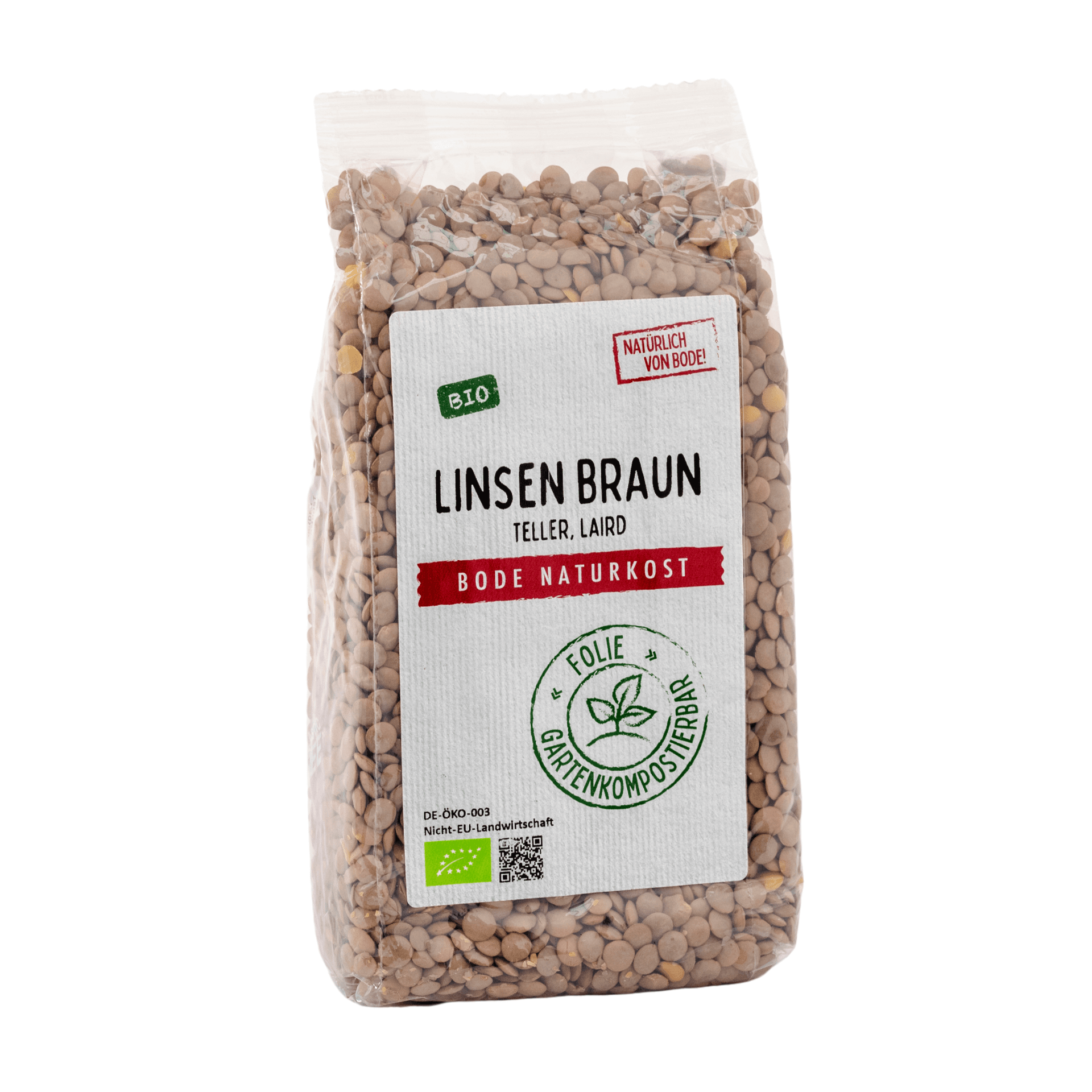 Soczewica brunatna ekologiczna (Talerz, Laird), worek kompostowany 500g