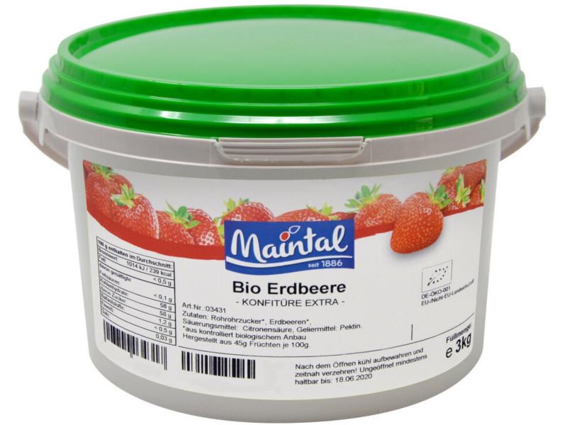 Powidla truskawkowe ekologiczne Maintal 3kg z niemieckim cukrem ekologicznym