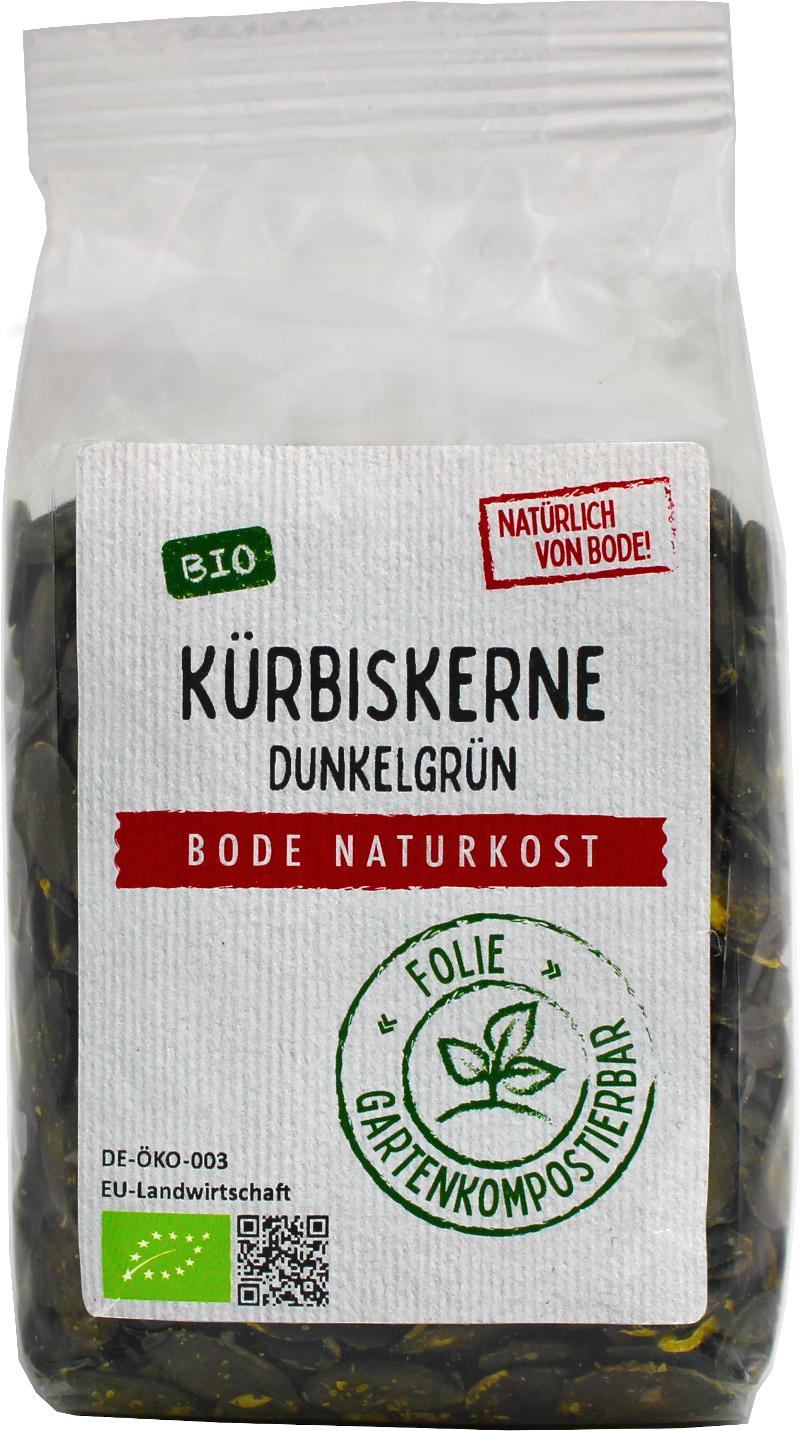 Ciemnozielone nasiona dyni bio Europa, worek kompostowy 6x200g