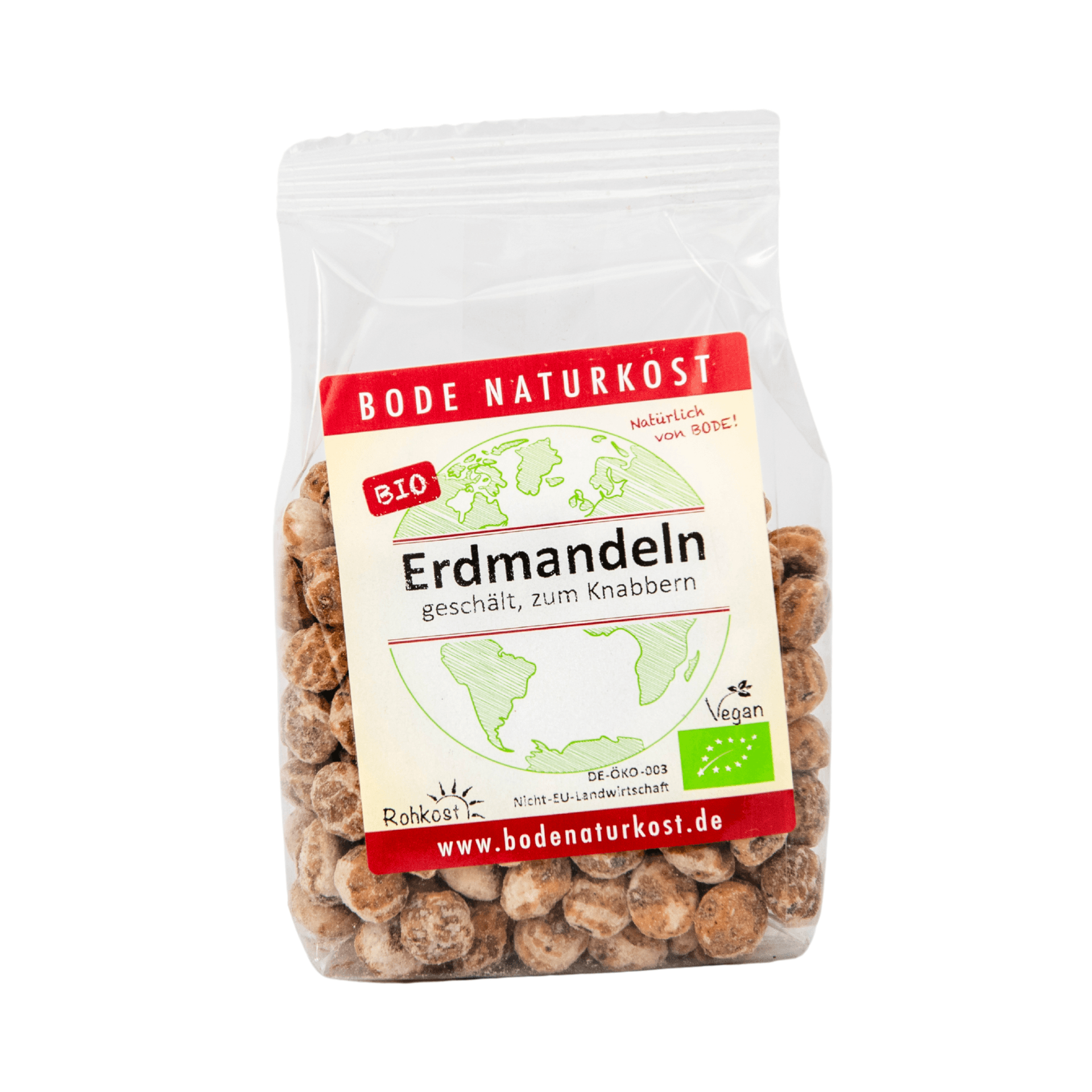 Obierane ekologiczne orzechy ziemne "do przekąski" 6x150g